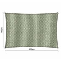 Shadow Comfort Compleet pakket:  rechthoek 2x4m Moonstone Green met RVS Bevestigingsset en buitendoek reiniger
