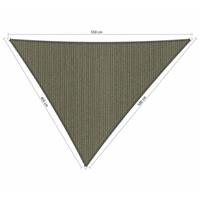 Shadow Comfort Compleet pakket:  driehoek 4,5x5x5,5m Moonstone Green met RVS Bevestegingspakket en buiten reiniger