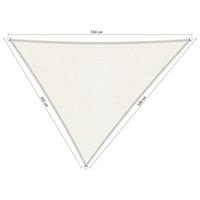 Shadow Comfort Compleet pakket:  driehoek 4,5x5x5,5m Arctic White met RVS Bevestegingsset en buitendoek reiniger
