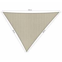 Shadow Comfort Compleet pakket:  driehoek 4,5x5x5,5m Sahara Sand met RVS Bevestegingspakket en buiten reiniger