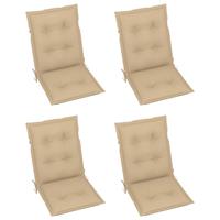 VIDAXL Gartenstuhlauflagen 4 Stk. Beige 100x50x7 Cm