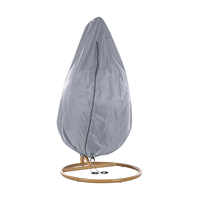 Beliani - Regenschutz für Hängesessel 200 x 120 cm aus Polyester mit PVC Beschichtung Rechteckige Folie Modern - Grau