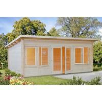 Palmako Gartenhaus aus Holz Lea 19,4 m² , ohne Imprägnierung , ohne Farbbehandlung , Tauchimprägnierung ab Werk:ohne Tauchimprägnierung