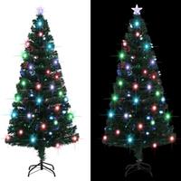 vidaXL Künstlicher Weihnachtsbaum mit Ständer/LED 180 cm Fiberoptik 