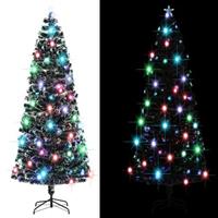 vidaXL Künstlicher Weihnachtsbaum mit Ständer/LED 240 cm Fiberoptik 