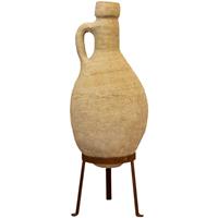 BISCOTTINI Alte Amphore mit Terrakotta-Henkeln und eisernem Vasenboden