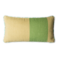 HKliving Kussen Handwoven Wool Groen 74 x 38