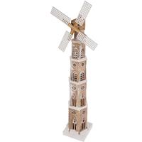 SPETEBO 3.06 LED Holz Windmühle mit 20 LED - Höhe ca. 110 cm
