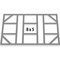 Globel Fundering Vloerframe Tuinhuis - Omvang 5x8 - 144x234x5cm