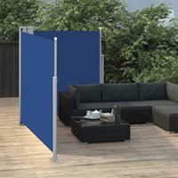 VIDAXL Ausziehbare Seitenmarkise Blau 160x600cm