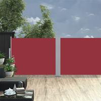 VIDAXL Ausziehbare Seitenmarkise Rot 140x1000cm
