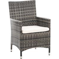 CLP Polyrattan Stuhl Julia-graumeliert-Cremeweiß