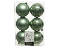 Decoris kerstbal plc d8cm s.groen 6st