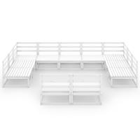 vidaXL 11-tlg. Garten-Lounge-Set Kiefer Massivholz 