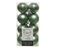 Decoris kerstbal plc d4cm s.groen 16st