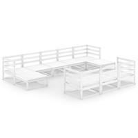 vidaXL 10-tlg. Garten-Lounge-Set Kiefer Massivholz 