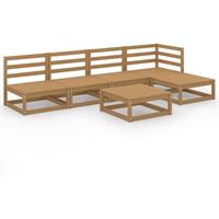 VIDAXL 6-tlg. Garten-Lounge-Set Honigbraun Massivholz Kiefer