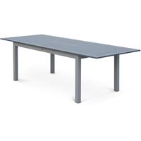 ALICE'S GARDEN Ausziehbarer Tisch - Chicago Grau - Aluminiumtisch 175/245cm mit Tischverlängerung