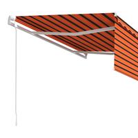 vidaXL Luifel automatisch uittrekbaar rolgordijn 4x3 m oranje bruin