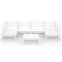 VIDAXL 7-tlg. Garten-Lounge-Set Kiefer Massivholz