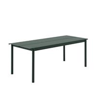 Muuto Linear Steel Tafel Dark Green - b. 200 cm.