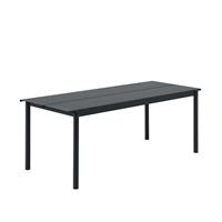 Muuto Linear Steel Tafel Black - b. 200 cm.