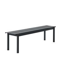 Muuto Linear Steel Bank Black - b. 170 cm.