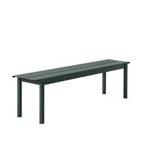 Muuto Linear Steel Bank Dark Green - b. 170 cm.