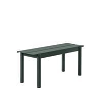 Muuto Linear Steel Bank Dark Green - b. 110 cm.