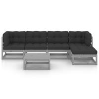 vidaxl 6-tlg. Garten-Lounge-Set mit Kissen Kiefer Massivholz