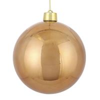 Mica Decorations 1x Grote Kunststof Kerstbal Licht Koper 25 Cm - Groot For