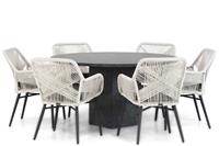 Lifestyle Garden Furniture Lifestyle Advance/Graniet 140 cm dining tuinset 7-delig