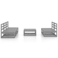 vidaXL 6-tlg. Garten-Lounge-Set Grau Kiefer Massivholz 