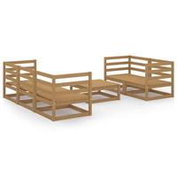 VIDAXL 6-tlg. Garten-Lounge-Set Honigbraun Massivholz Kiefer