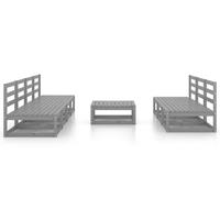 vidaXL 8-tlg. Garten-Lounge-Set Grau Kiefer Massivholz 