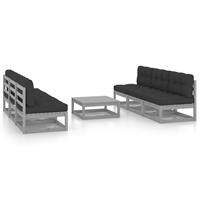 VIDAXL 7-tlg. Garten-Lounge-Set mit Kissen Kiefer Massivholz