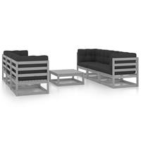 VIDAXL 7-tlg. Garten-Lounge-Set mit Kissen Kiefer Massivholz