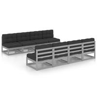 VIDAXL 9-tlg. Garten-Lounge-Set mit Kissen Kiefer Massivholz