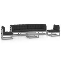 VIDAXL 7-tlg. Garten-Lounge-Set mit Kissen Kiefer Massivholz