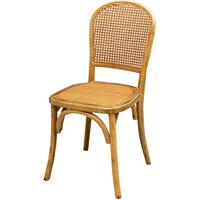 BISCOTTINI Thonet-Stuhl aus massivem Eschenholz und Rattansitz mit Natural Finish L42xPR50xH89 cm