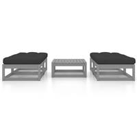 vidaxl 5-tlg. Garten-Lounge-Set mit Kissen Kiefer Massivholz