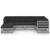 vidaxl 6-tlg. Garten-Lounge-Set mit Kissen Kiefer Massivholz