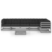 vidaxl 7-tlg. Garten-Lounge-Set mit Kissen Kiefer Massivholz