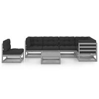 vidaxl 7-tlg. Garten-Lounge-Set mit Kissen Kiefer Massivholz