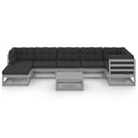 vidaxl 8-tlg. Garten-Lounge-Set mit Kissen Kiefer Massivholz