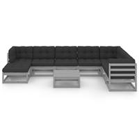 vidaxl 9-tlg. Garten-Lounge-Set mit Kissen Kiefer Massivholz