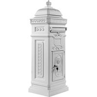 MAXSTORE Säulenbriefkasten, Postkasten antik Weiß