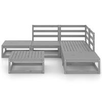 vidaXL 6-tlg. Garten-Lounge-Set Grau Kiefer Massivholz 