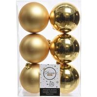 Decoris 48x Gouden Kerstballen 8 Cm Kunststof Mat/glans - Kerstbal