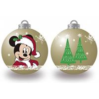 Weihnachtsbaumkugel Mickey Mouse Happy Smiles Golden 10 Stück Kunststoff (ø 6 Cm)